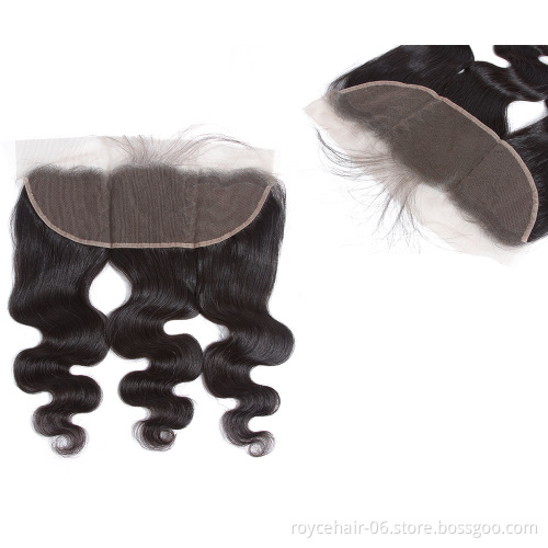 Brazilian Hair Natural Pre-Plucked Hair Line Thin Skin  Invisible Lace Frontal Closure